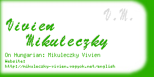 vivien mikuleczky business card